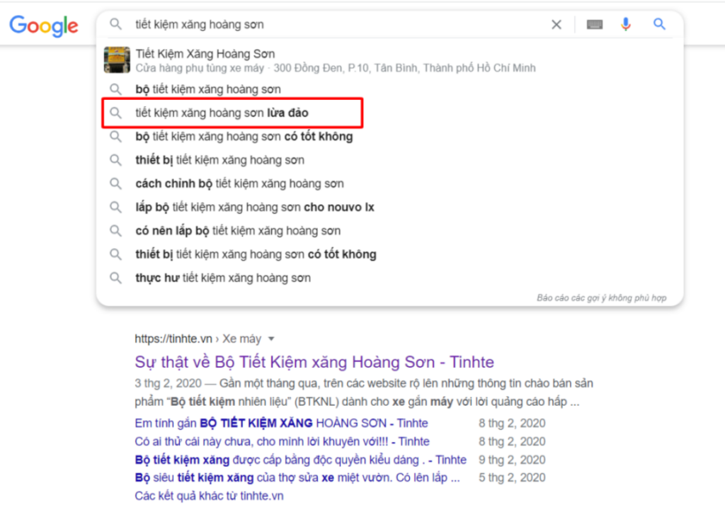 Bộ tiết kiệm xăng Hoàng Sơn