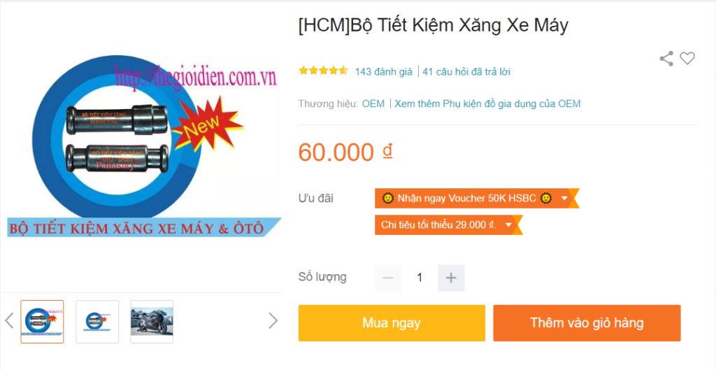 Bộ tiết kiệm xăng xe máy Hondavina